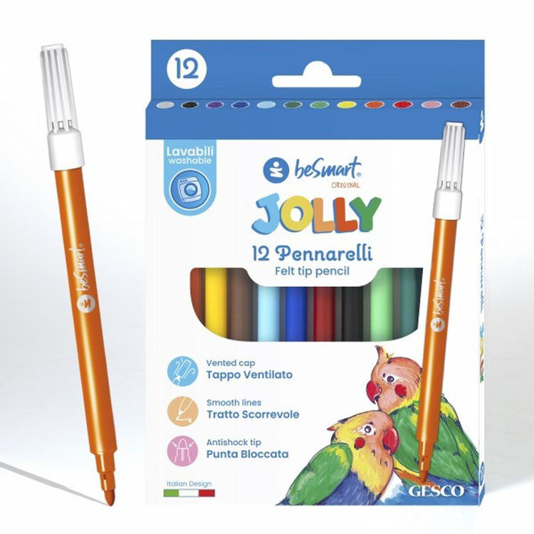 Picture of 3375 JOLLY 12 FELT TIP PENS VENTED CAP WITH SMOOTH LINES